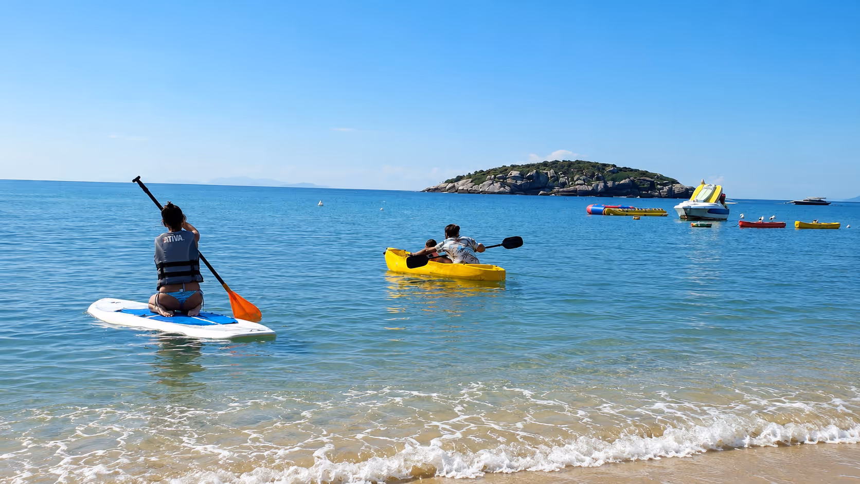 Kayak en la playa